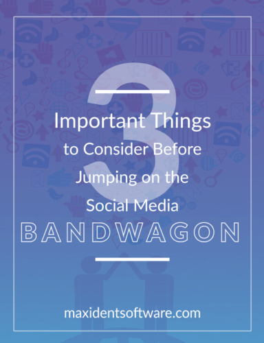 3 Important Things to Consider Before Jumping on the Social Media Bandwagon